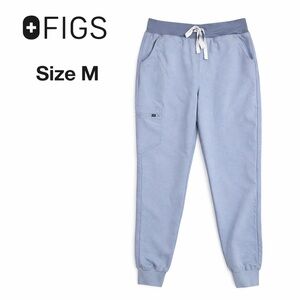 FIGS Technical Collection Jogger Scrub Pants Womens Medium Blue Cargo Zip Pocket